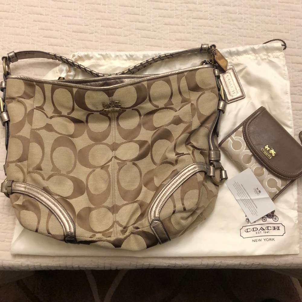 Coach shoulder bag and wallet